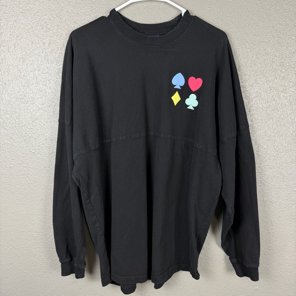 Wild Card Spirit Jersey Long Sleeve Shirt Women’s Medium Casino Las Vegas Cards